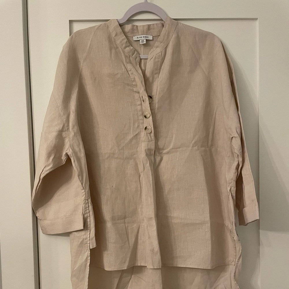 Pure Navy Beige Top